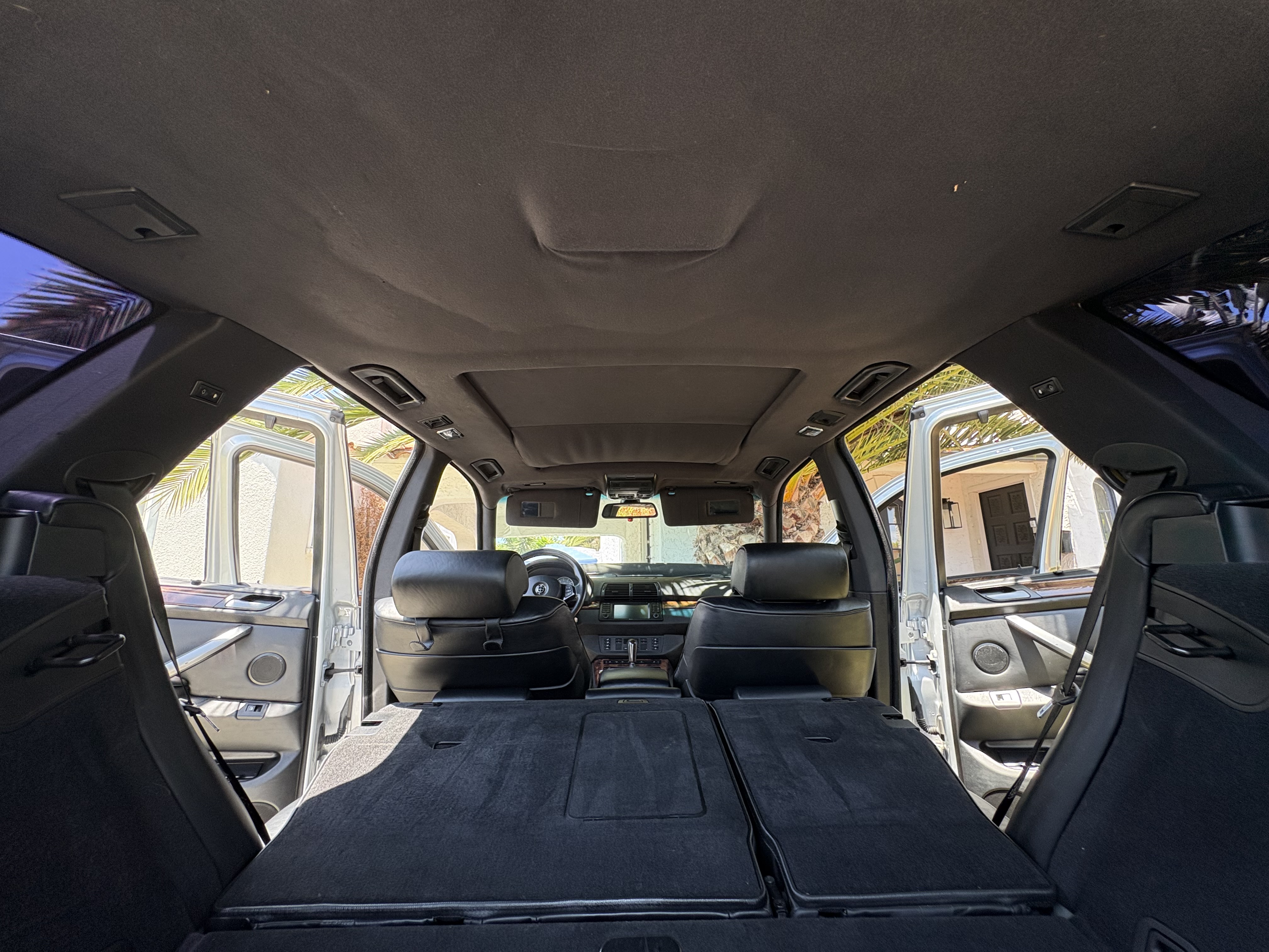 Original worn headliner before the Ethreal Customs restoration