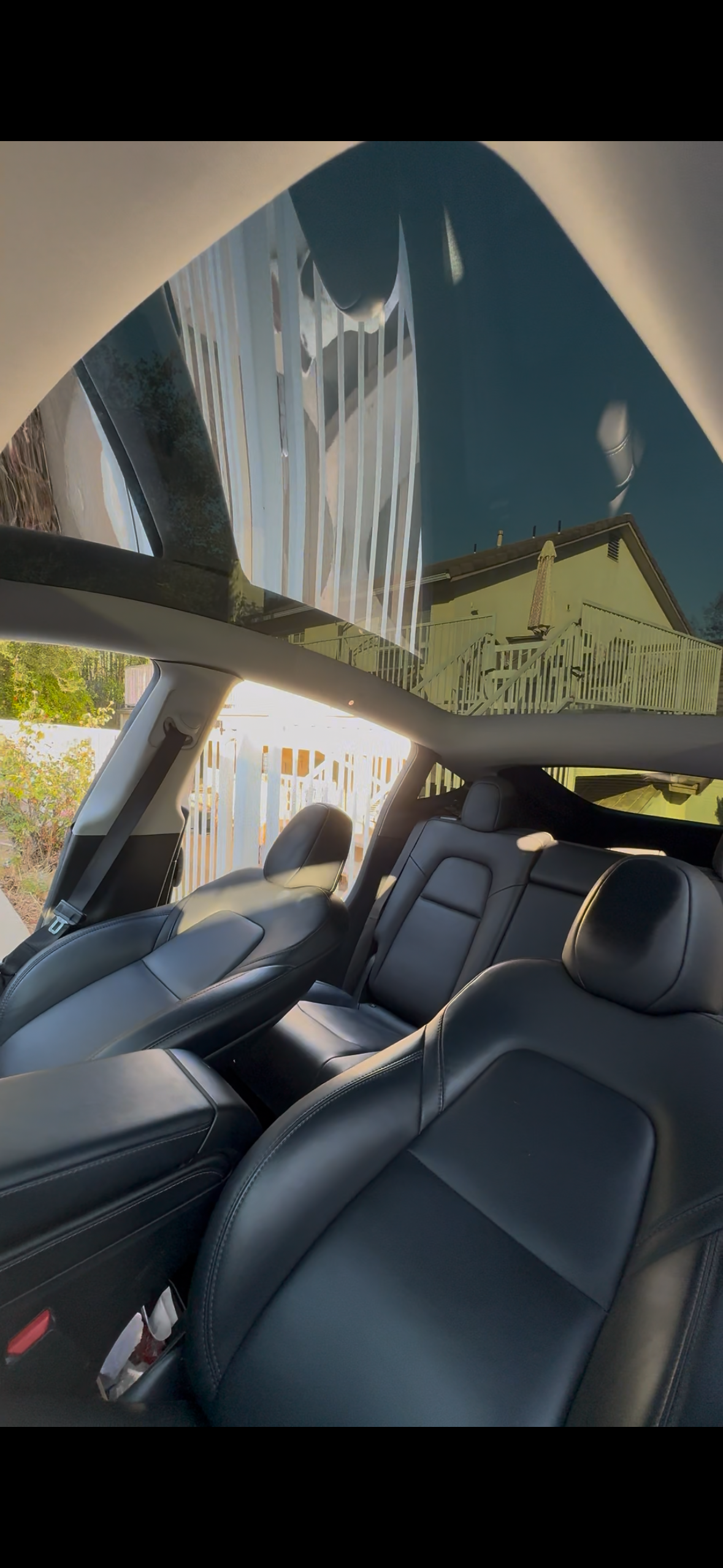 Tesla interior before the custom transformation